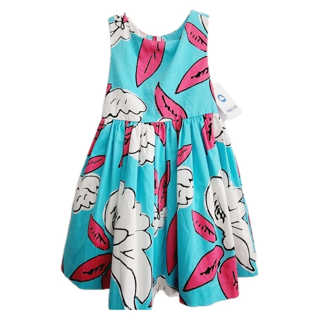 NWT Mayoral Size 5 Girls 110cm Floral Sleeveless fit flare Dress